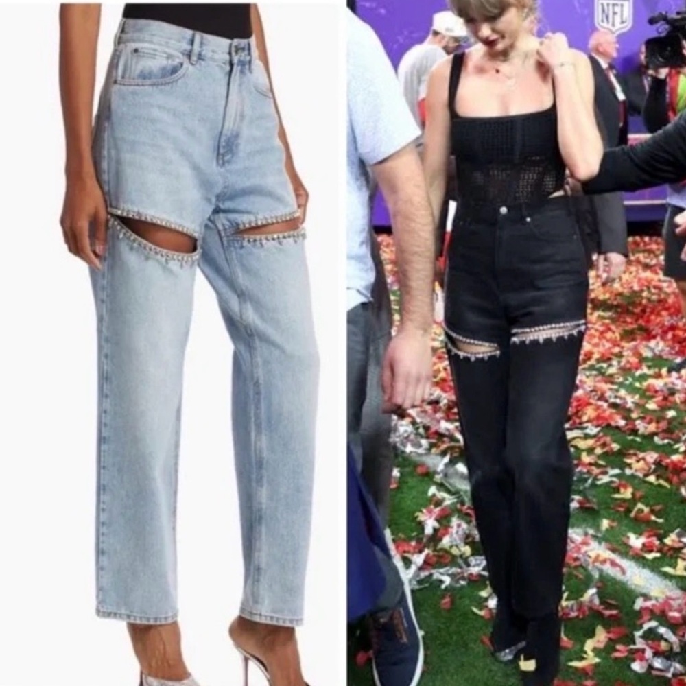 Torn By Ronny Kobo Mariah Jeans Size 26 Taylor Swift Rhinestone Light Wash NWT - Picture 2 of 13